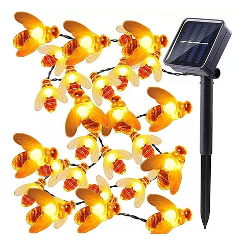 Guirnalda solar diseño abeja 10metros