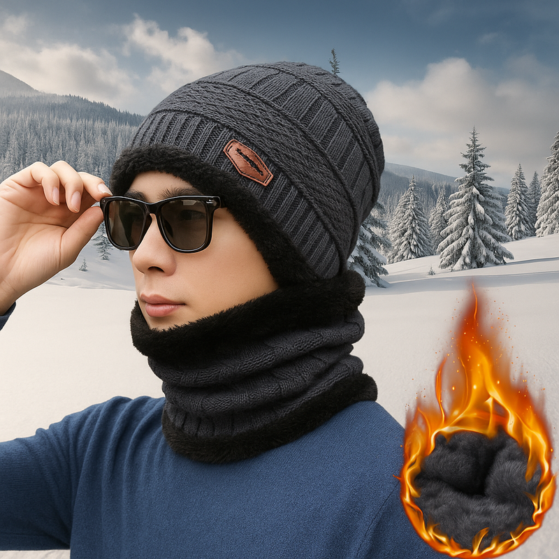 Conjunto cuello con gorro