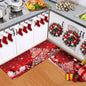 Juego de 2 alfombras de cocina de Navidad