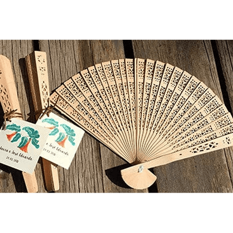 Abanico Bambú Elegante Madera