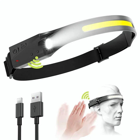 Linterna Led Frontal De Cintillo Cabeza Bicicleta Recargable