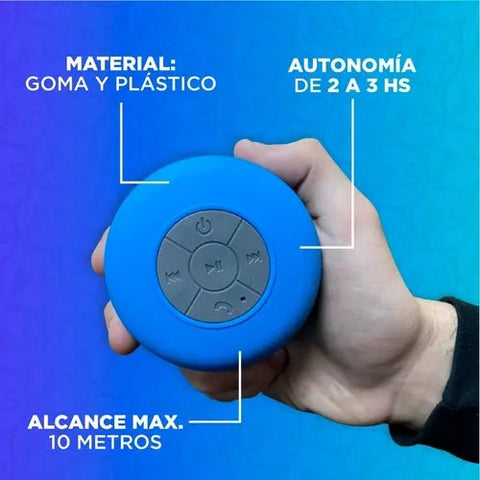 Parlante de ducha recargable en silicona