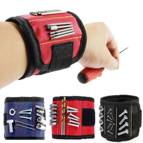 Pulsera Muñequera Magnética Sujeta Herramientas Tornillos