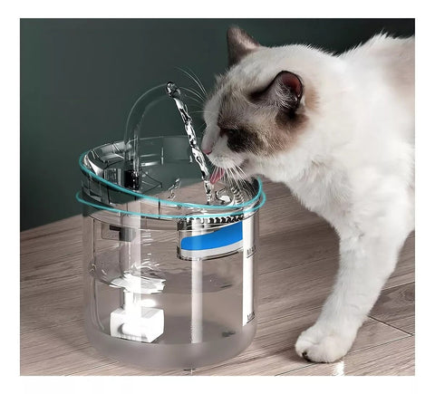 TLPB Fuente para gato bebedero para mascotas color trasparente